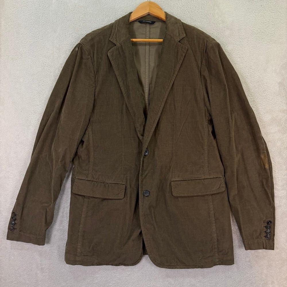 Vintage Hugo Boss Mens 42R Blazer Brown Corduroy Sport Coat Jacket Preppy Casual